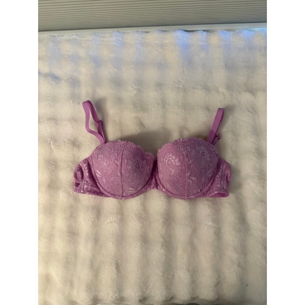 NWT Cosabella Never Say Never Pushie Push Up Bra 36C Neela Flower Lavender Lace